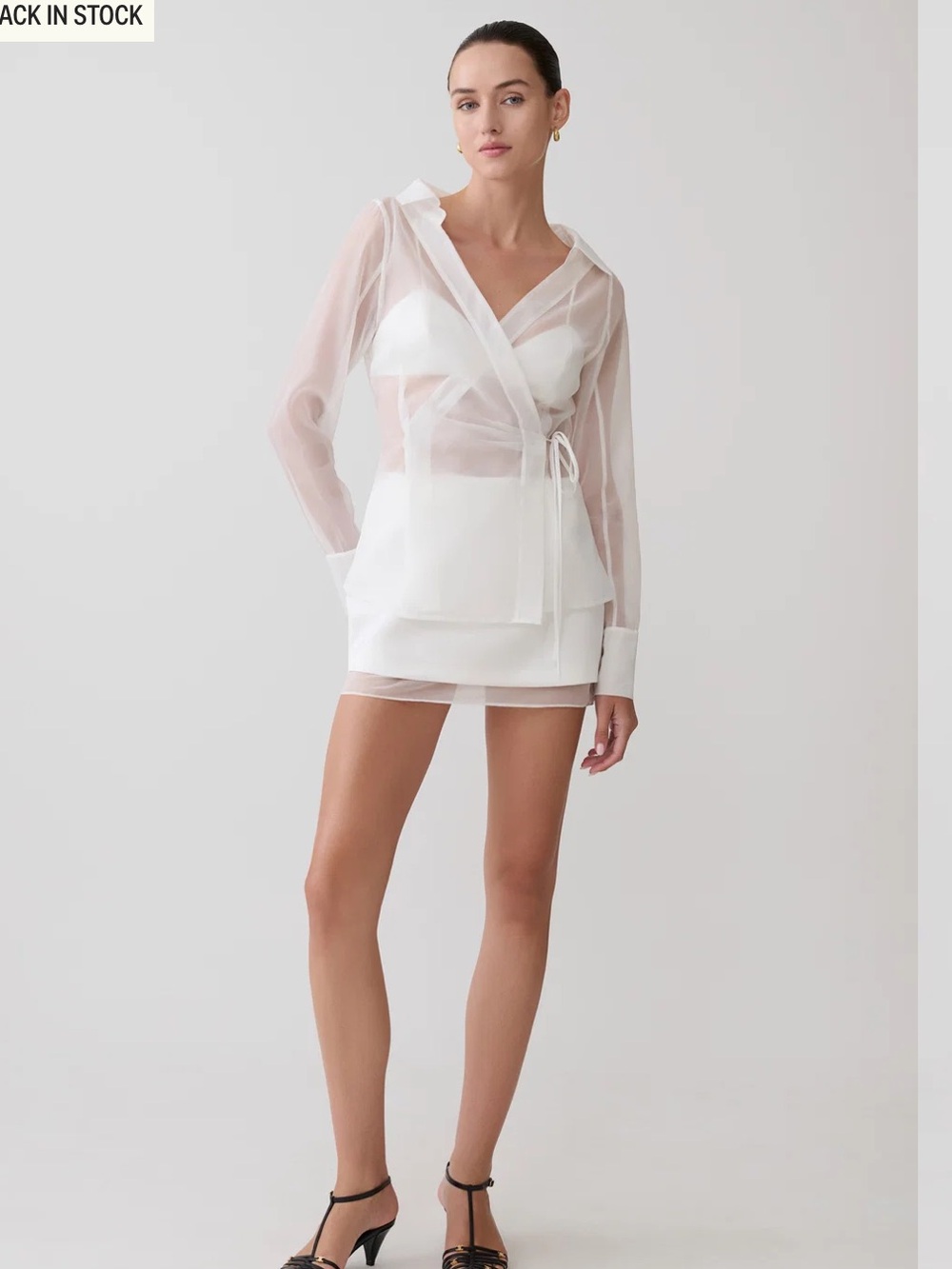👗Meshki Frankie organza cross over top blouse
